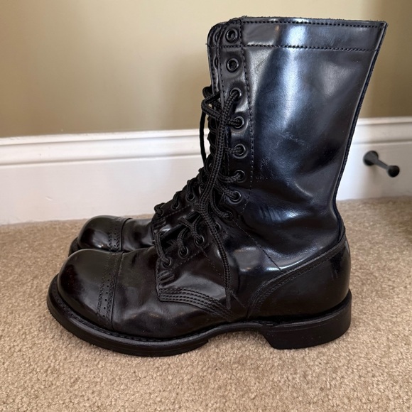Corcoran Black Genuine Leather 10” Jump Boot Combat Motorcycle Grunge Size 8E - Picture 8 of 13